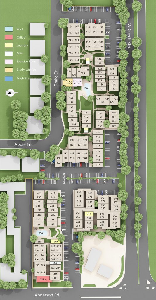 aerial map of apartments